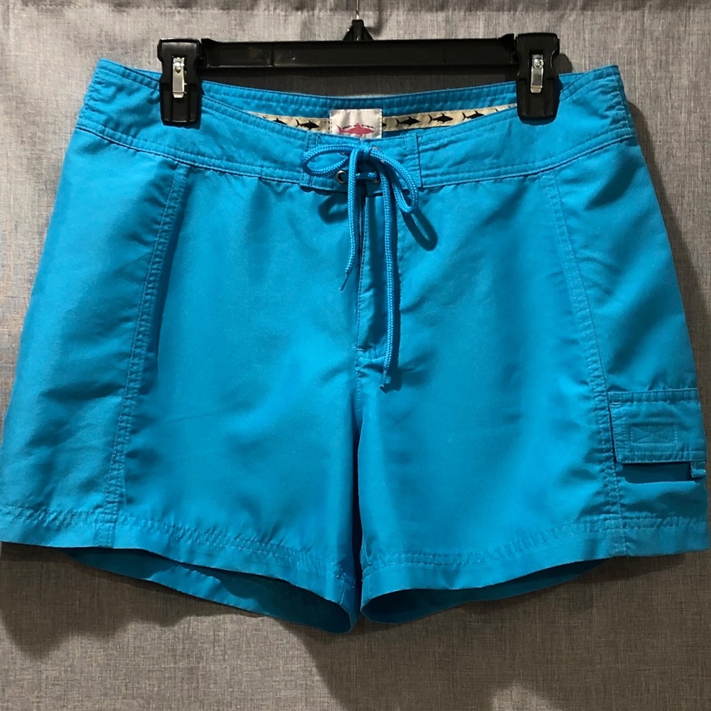 1018/ Against The Elements Blue Swin Shorts, Cover Up, Sz 10, Ex Cond.